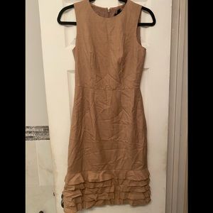 Gorgeous J.Crew Fitted Tan Work Dress